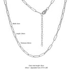 5pcs 45+5cm plated Gold Stainless Steel Link Chains Oval Bulk Necklaces Jewelry Adjustable Chains Wholesale Chokers DIY Crafts