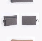 Canvas Mini Coin Wallet Bag Solid Color Zipper Key Bag Money Pocket Purse Women Men Small Card Holder Change Coin Purses