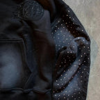 Autumn and winter European loose rhinestone decal retro zipper hoodie y2k Harajuku casual solid color sports design street hoodi