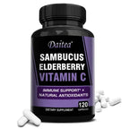 Elderberry - Supports Immune Health, Respiratory Health, Antioxidant, Rich in Vitamin C and Zinc - 120 Capsules