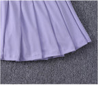 2024 New Best-Selling Pleated Nylon Spandex High Waisted Pocket Skirt With Anti Glare A-Line Sports Tennis Skirt