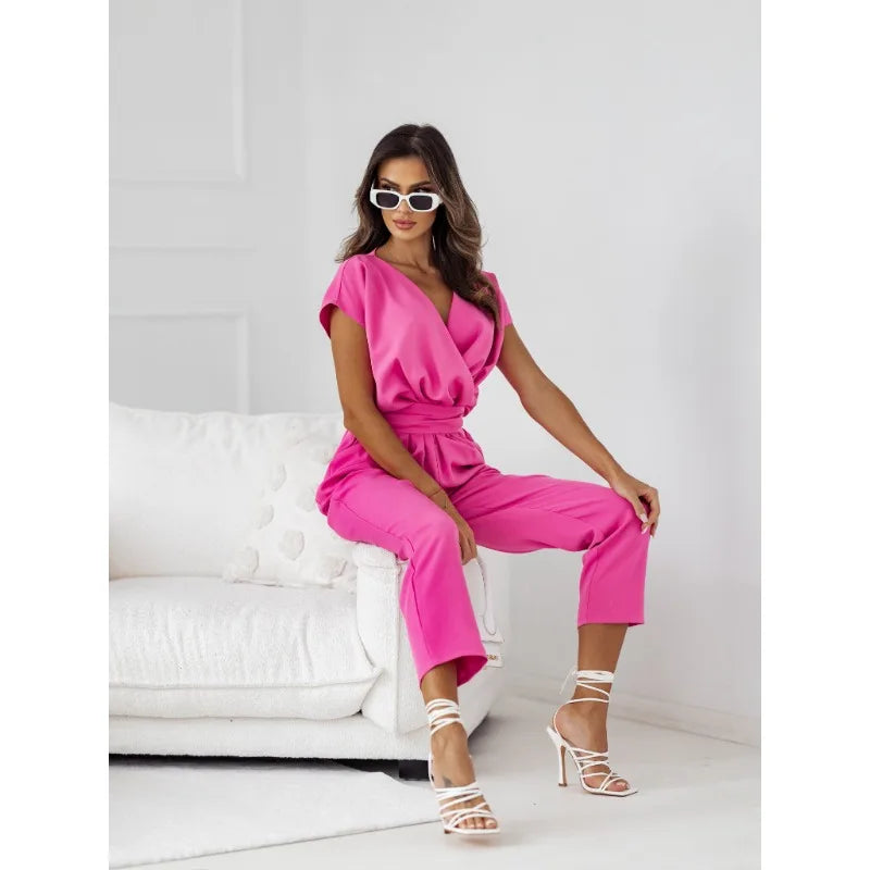 24 Years Fashion New Popular Leisure Large Quantity in Stock New Summer jumpsuit Commuter jump suits for women  jumpsuit women