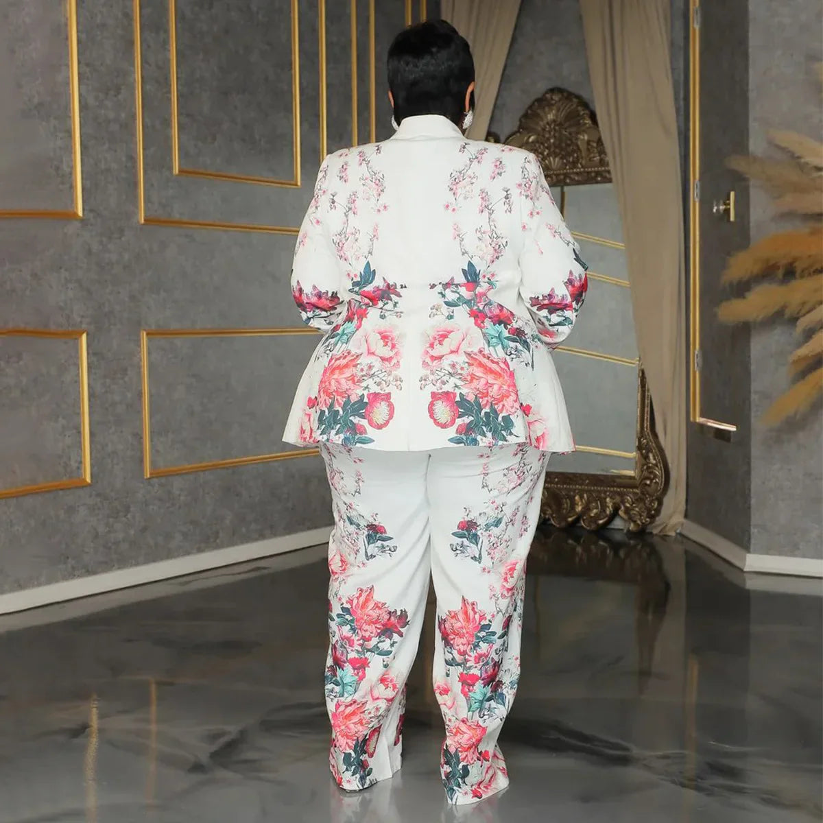 2 Piece Women Sets 2024 New Arrival Plus Size Autumn Winter Matching Two Pieces Sets Blazers Top Pants Suits Outfits Clothing