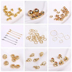 18K Gold Plated Split Rings Connecting Ring Brass Open Jump Rings Accessories For Jewelry DIY Jewelry Material Wholesale