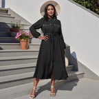 Elegant Plus Size Maxi Dress with Ruffle Sleeves and Floral Print Perfect for Parties Weddings and Special Occasions