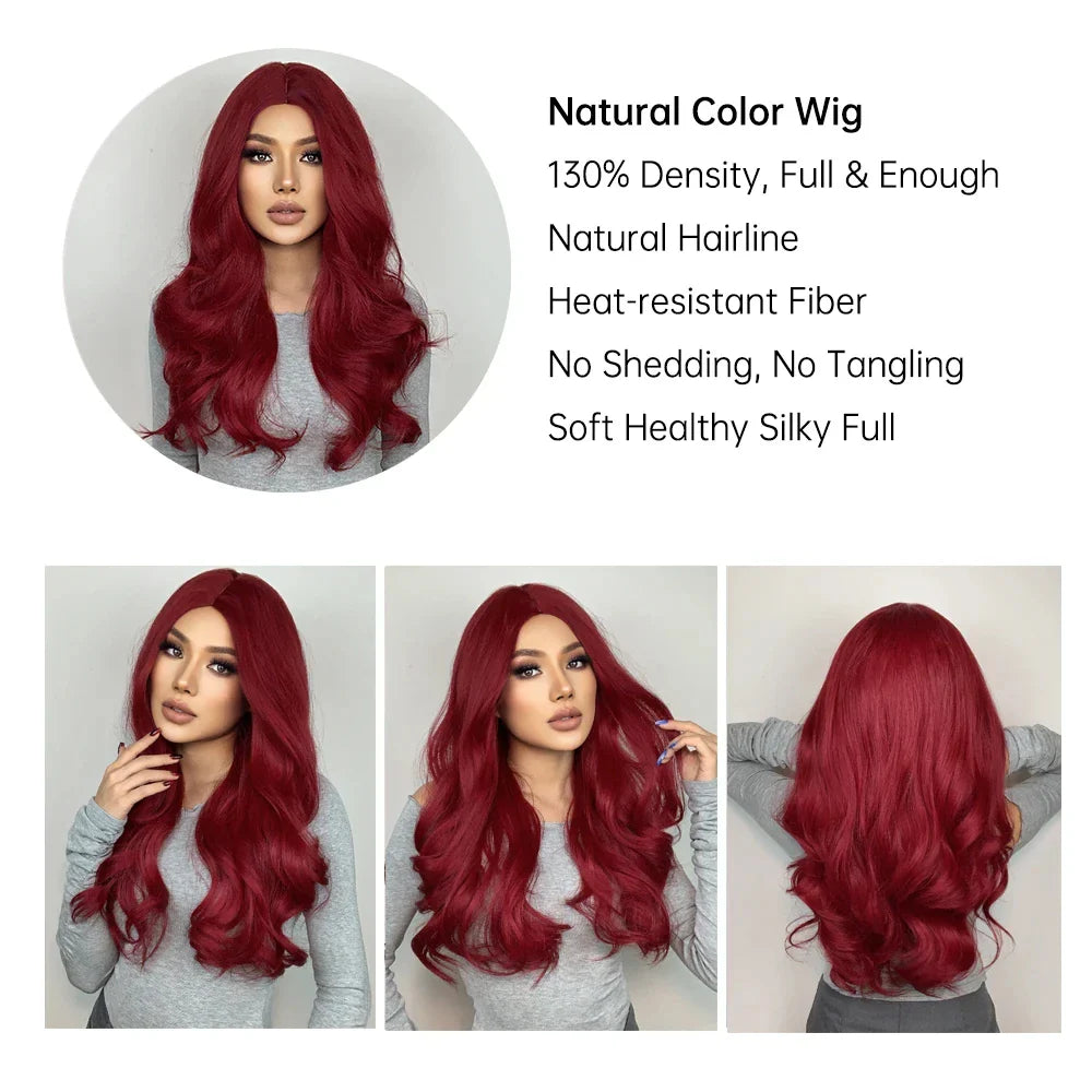 Blonde synthetic wig with straight bangs Ladies Cosplay wig High temperature silk wig set with big waves and long curly hair