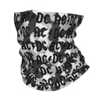 Custom Black AC DC Logo Camouflage Heavy Metal Band Bandana Neck Warmer Women Men Winter Hiking Ski Scarf Gaiter  Face Cover