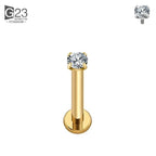 ASTM F136 Titanium 2/2.5/3/4mm CZ Labret Stud 16G Tragus Helix Cartilage Conch Flatback Earlobe Piercing Body Jewelry