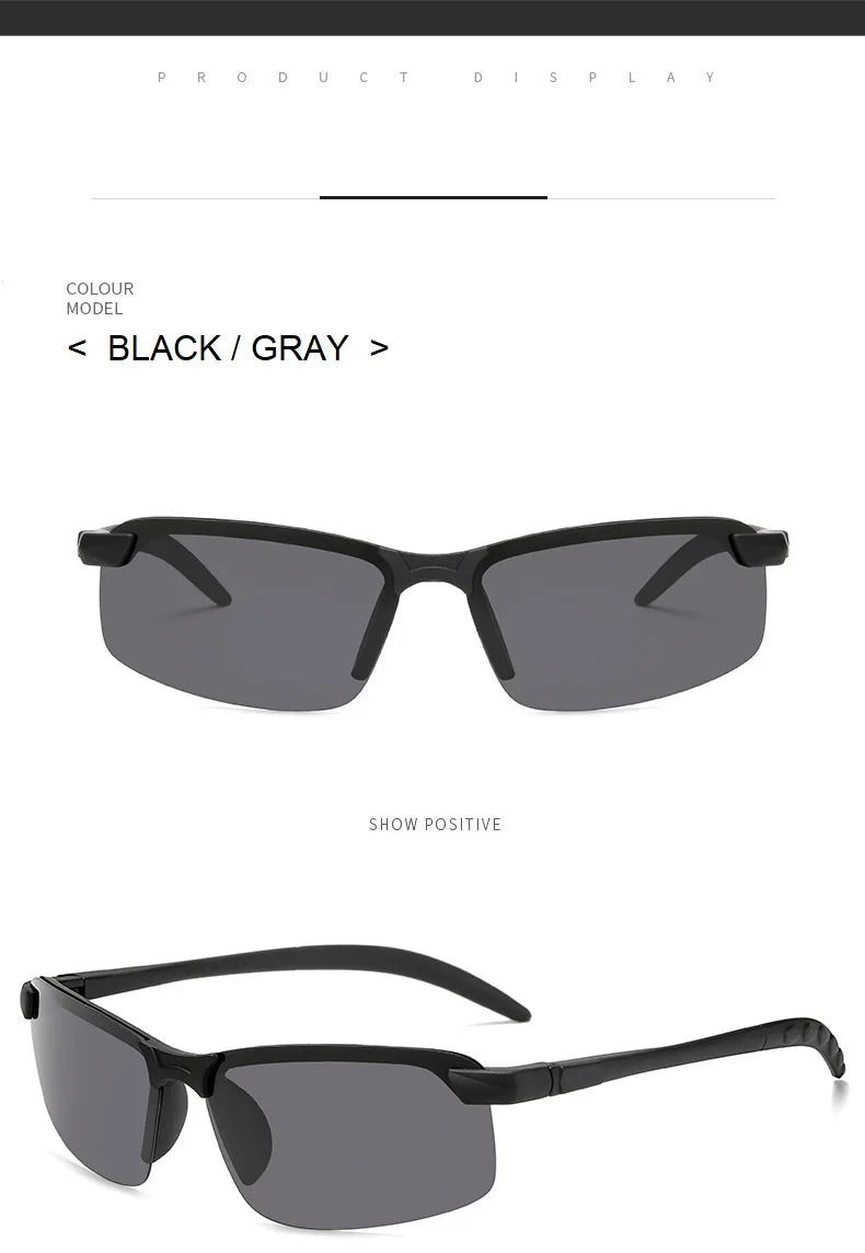 1/2PCS Night Vision Glasses Men Anti-Glare Driving Goggle Half Frame Polarized Sunglasses for Driver UV400 Day and Night Glasses