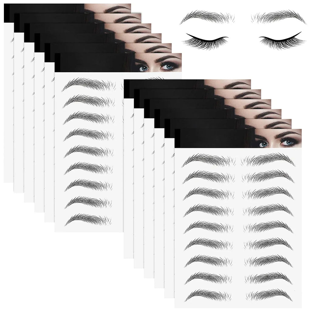 4D Hair-Like Eyebrow Stickers Waterproof Eyebrow Tattoo Water Transfer Eye Brow Enhancer Long Lasting Korean Cosmetics