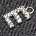 10pcs /26pcs pieces silver English letters drill metal pendant DIY fashion necklace bag pendant earrings material