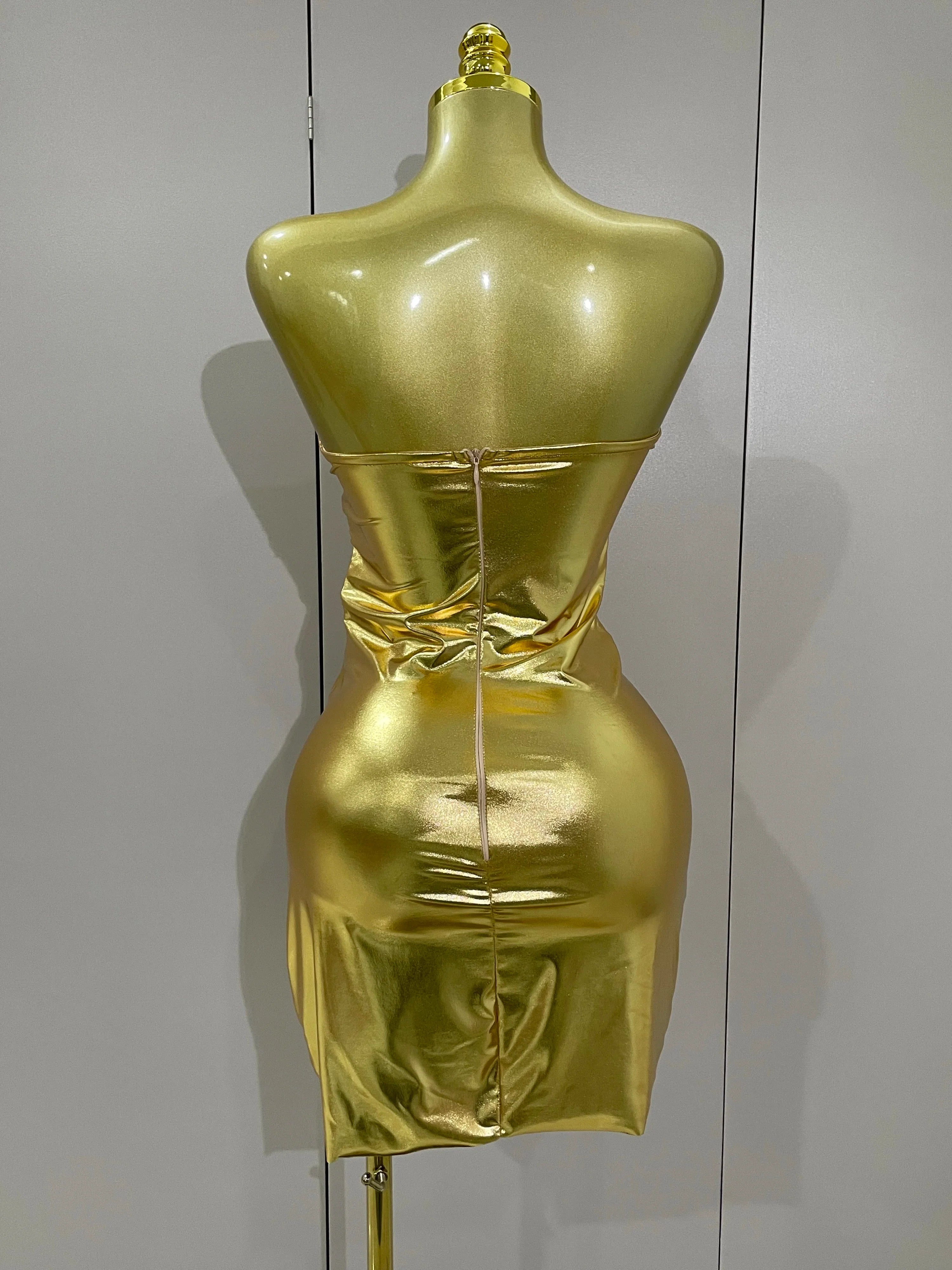 2025 New Sparkly Diamonds Crystal Sexy Mesh See Through Bodycon Mini Dress Women Birthday Party Celebrate Performance Costume