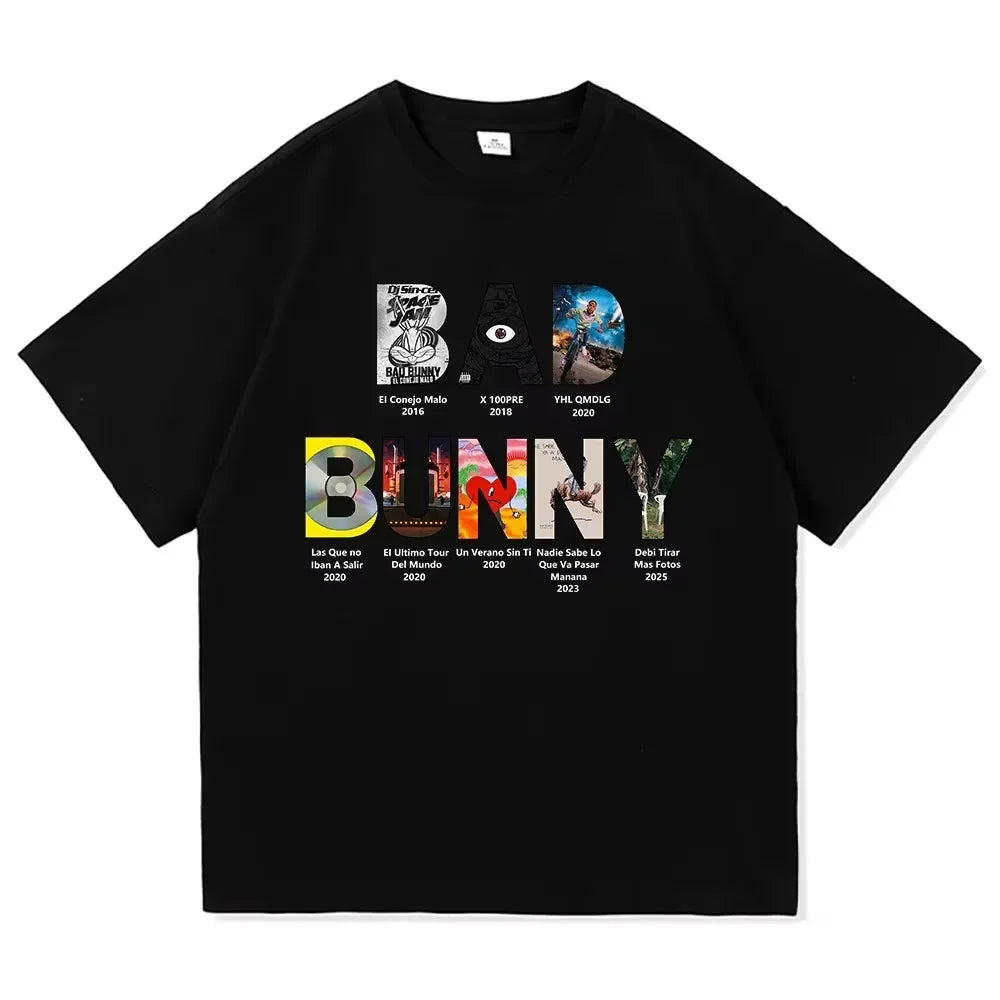 Bad Bunny T-shirts Graphic Harajuku Men women Tshirt Designer Harajuku Unisex Clothing