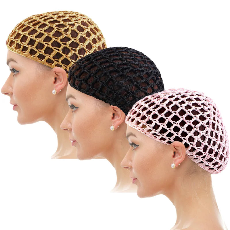2/3PCS/LOT Hair Net Sleeping Cap Daily Use Breathable Mesh Crochet Hair Net Hair Care Cap Mesh Cap Dome Cap Turban Hat