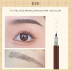 0.01mm Ultra Fine Liquid Eyebrow Pen Long Lasting Black Brown Waterproof Non-smudge Colorfast Natural Eye Brow Makeup Cosmetics