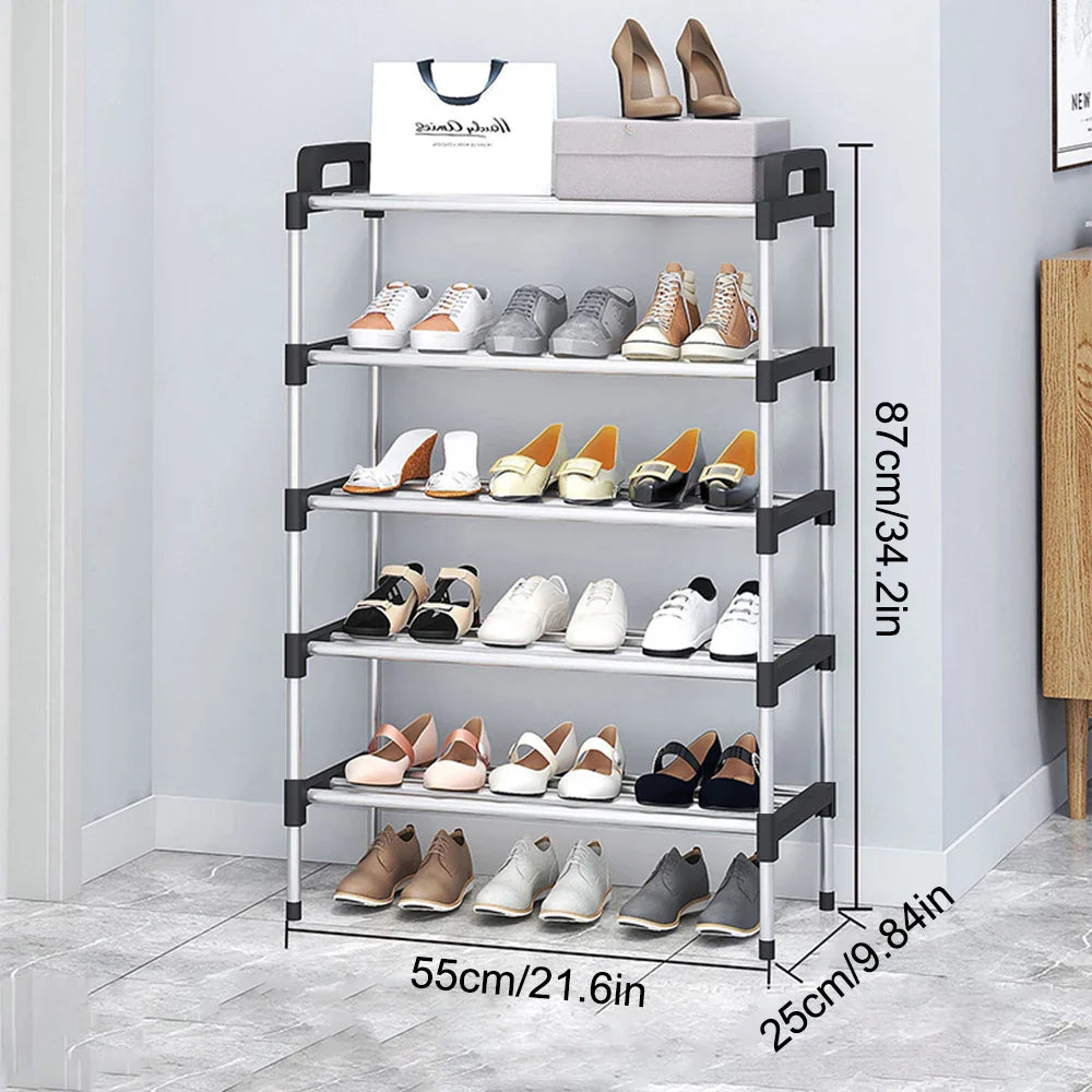 3-7Floor Simple Shoe Rack Multi Layer Dustproof Household Doorstep Shoe Cabinet Storage Space Saving Assembly Of Small Shoe Rack