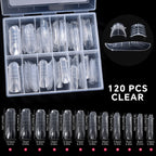 120Pcs Nail Forms For UV Gel Quick Building Extension Top Molds Dual Forms Acrylic Nail Art Tips Nails Accessories Tools