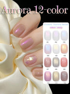 1-3pcs PSK 2025 New Whitening Purple Glass Beads Starry Crystal Nail Art Purple Glass Bead Cat Eye Gel Nail Polish Nail Supplies