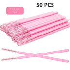 50pcs Grafted eyelashes Single color disposable eyelash brush Spiral eye Makeup Eyelash curler makeup brush cosmetic tools