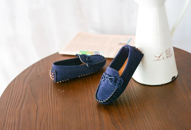 Children Loafers Shoes Boys Flat Sneakers Baby Kids Casual Shoes Toddler Girls Breathable Slip-on Shoes Soft Bottom Solid Color