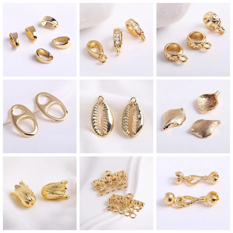 18K Gold Plated Split Rings Connecting Ring Brass Open Jump Rings Accessories For Jewelry DIY Jewelry Material Wholesale