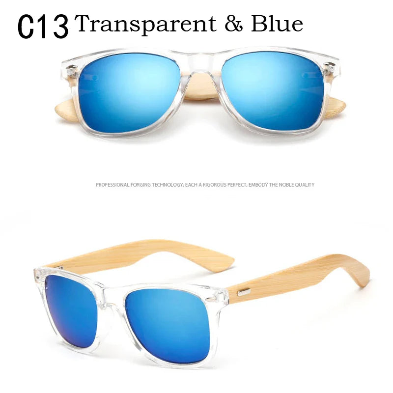 16 color Bamboo Sunglasses Men Wooden Sunglasses Women Brand Designer Mirror Original Wood Sun Glasses retro de sol masculino
