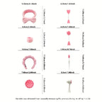 9-piece beauty makeup set, makeup kit, including a four-piece headband set, face wash and massage tools, etc.
