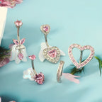 5PCS Cute Dangle Belly Ring Pack 14G Navel Piercing Bulk Sexy Belly Ring Set Belly Button Ring Lot Pircing Ombligo Jewelry