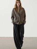 Ethereal costume 2025 massidutti spring new style of Old Money Wind Casual British Soft Double-Breasted V-Neck Knitted Cardigan