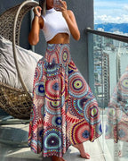2024 Summer New Women's Leisure Loose Holiday Long Skirt Skirt Women Women's Cheap Clothing and Free Shipping Sales LOOSE