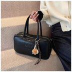2025 new high-end luxury designer Boston handbag female niche retro fashion all-match pillow bag shoulder messenger bag trend