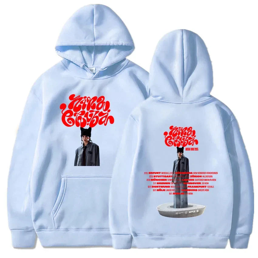 Arena Tour 2025 Nina Chuba Hoodies Sudaderas Para Mujer Winter Women Men Clothing Singer Printing Sweatshirts Casual Pullovers