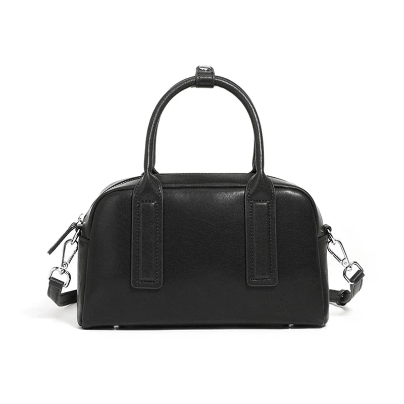 Burminsa Vintage Genuine Leather Pillow Small Shoulder Bags For Women 2025 Luxury Designer Crossbody Purses Tote Ladies Handbags