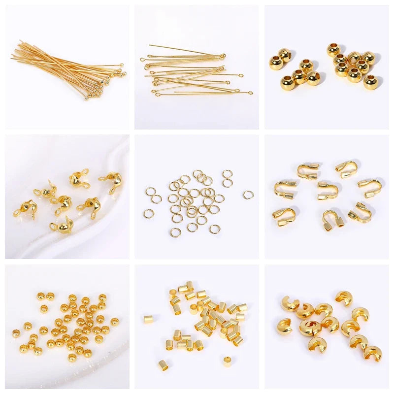 18K Gold Plated Split Rings Connecting Ring Brass Open Jump Rings Accessories For Jewelry DIY Jewelry Material Wholesale