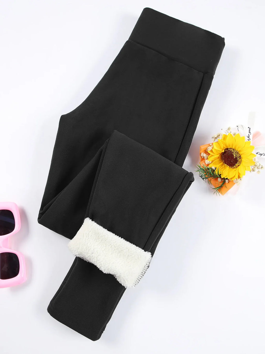 Autumn Winter Warm Fleece Women Leggings Velvet Thicken High Waist Tights Elastic Slim Solid Color Leggings Prevent Cold Tights