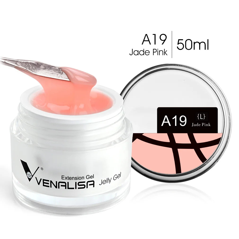 50ml Venalisa Soak off Thick Jelly Gel UV Construction Gel Builder Extend 24 Color Camouflage Milky White Nail Art Hard Nail Gel