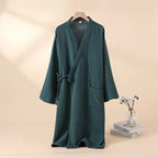 2025 Japanese New Spring/Summer Couple Kimono Robe 100% Cotton Crepe Cloth Men's and Women's Bathrobe Thin Home Sleeping Robe