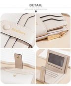 Baellerry High Quality Women Wallets New Simple Short Card Holde Brand Female Purse Photo Holder Coin Pocket Zipper Women Wallet