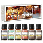 EUQEE 10ML Men's Fragrance Oil For Car Diffuser,Making Candle Leather Forest Pine Coffee Cake Cedarwood Bay Rum 1pcs/3pcs/6pcs