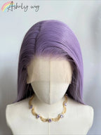 Ashely Light Purple Wig Special Grey-purple Lace Front Wigs 26inch long straight 13*4 Synthetic Lace Wigs for Cosplay Daily Use