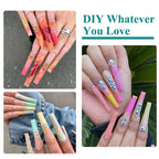 100/200PCS Professional 3XL Extra Long Clear Square Nail Tips Half Cover Acrylic Nails NO C CURVE Long Square Fake Nail Tips