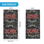 Custom Black AC DC Logo Camouflage Heavy Metal Band Bandana Neck Warmer Women Men Winter Hiking Ski Scarf Gaiter  Face Cover