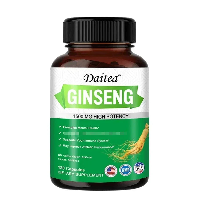 Energy Supplement - Ginseng Extract, Enhances Physical Energy, Memory and Immune System, and Refreshes The Mind