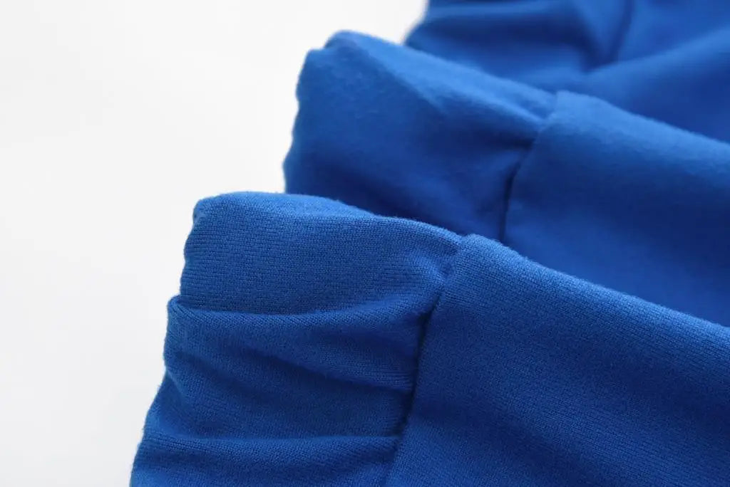 2 Pieces Set Women Europe Fall 2022 Outfit Sexy Nail Bead Pure Color Round Collar Long Suit Sports Set Dropshipping ZXP9596