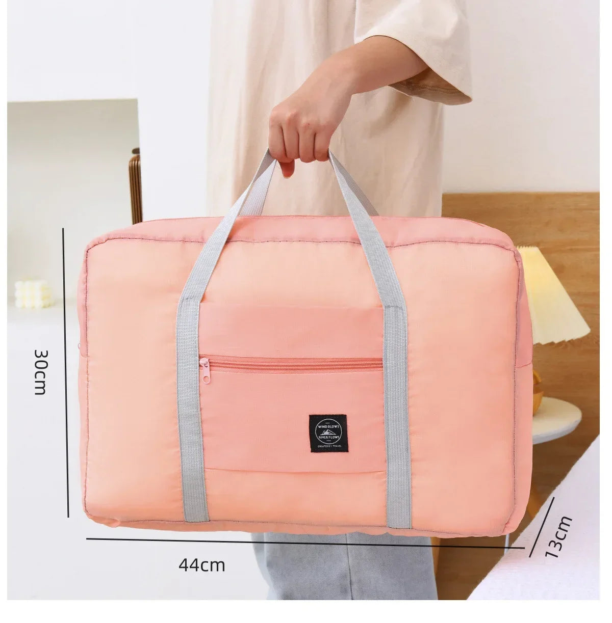 1-piece foldable travel bag, weekend travel bag, gym bag, suitable for airline carry on luggage bag, business travel storage bag
