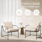 Accent Chair Living Room Chairs Accent Chairs Set of 2 Comfy Reading Chair for Bedroom Upholstered Lounge Chair Mid Century