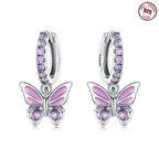 Earrings For Women Silver 925 Fashion Butterfly Snowflake Earrings Cubic Zircon Ear Studs Silver 925 Original Jewelry Gifts