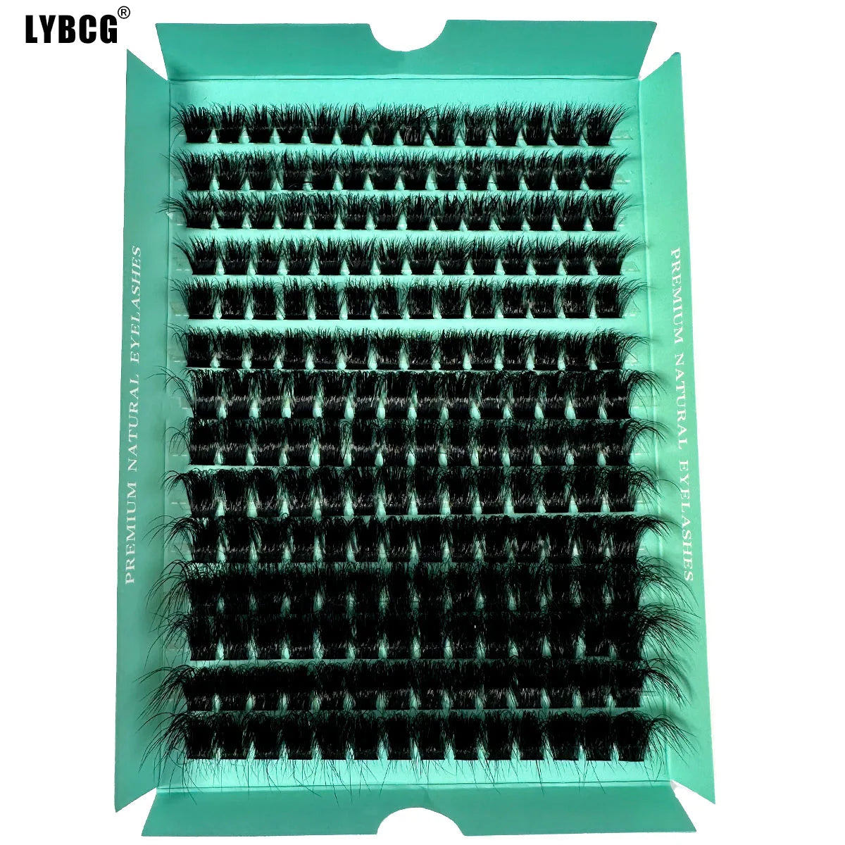 1boxes196/280 Cluster Lashes 5D Fluffy Thick Eyelash Extension D Volume Mixed 8-20MM Tray Faux Mink Lashes Lash Extension Makeup