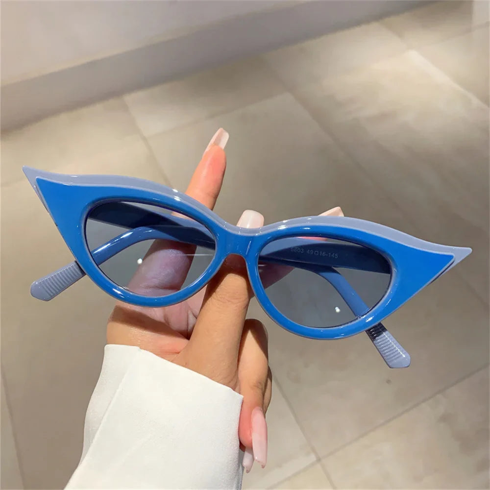 2024 Luxury Band Fashion Y2k Sexy Cat Eye Sunglasses Women Men Designer Snake Sun Glasses Gradient Shades Uv400 Oculo Eyewear