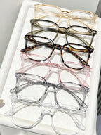 1Pc/3Pcs/4Pcs/6Pcs European and American Classic Popular Square Frame Glasses Set Men's and Women's Fashion Glasses